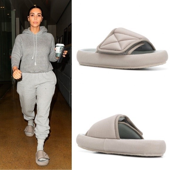 Yeezy Season 6 Nylon Slipper Taupe - Picture 1 of 16